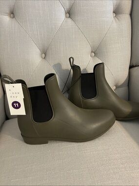 Target Olive Green Chelsea Rain Booties for Women